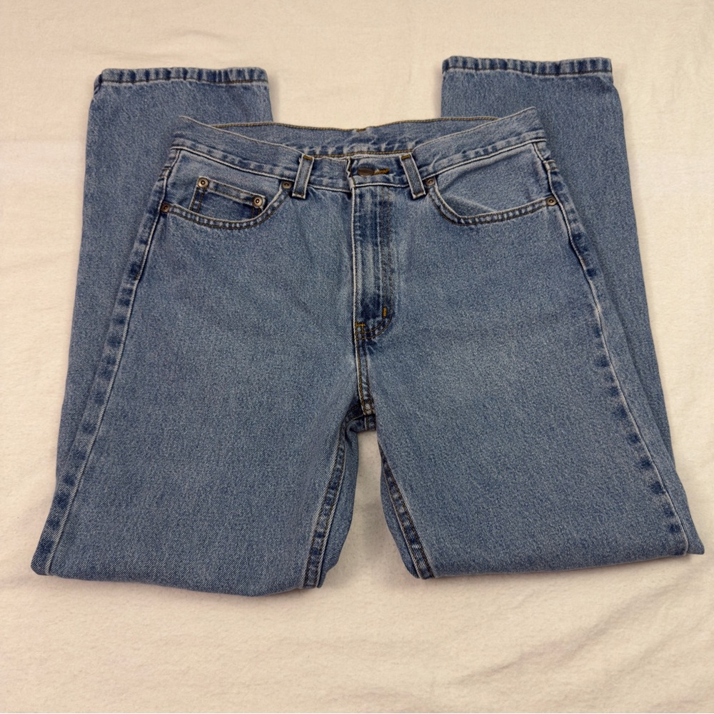 George Straight Leg Jeans in Light-Med Wash